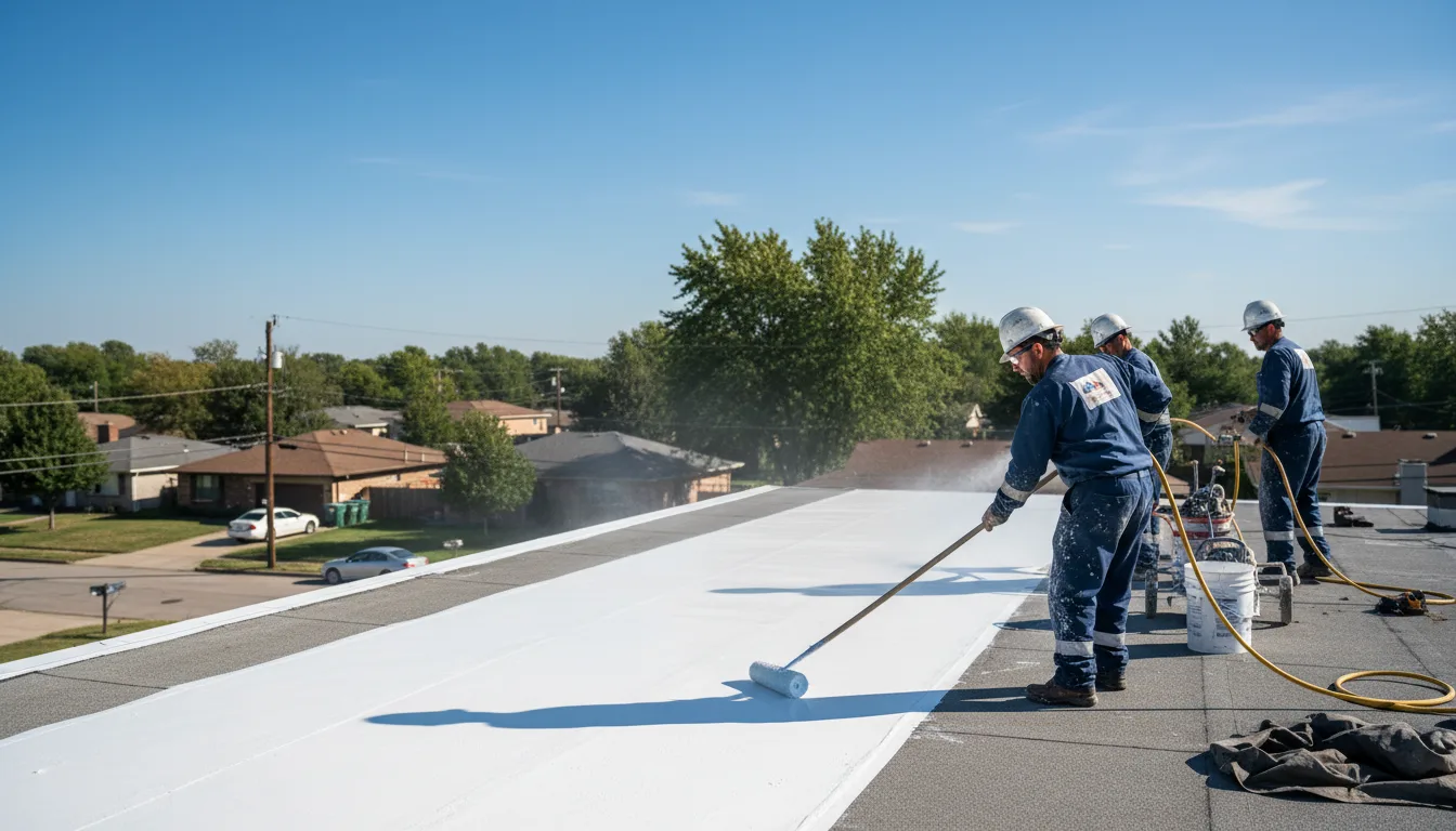 Commercial roof coating in Trivoli, IL near me